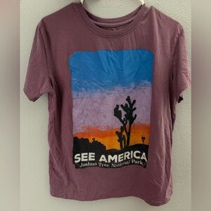 Joshua Tree National Park Graphic T-Shirt Creative Action Network Size Large